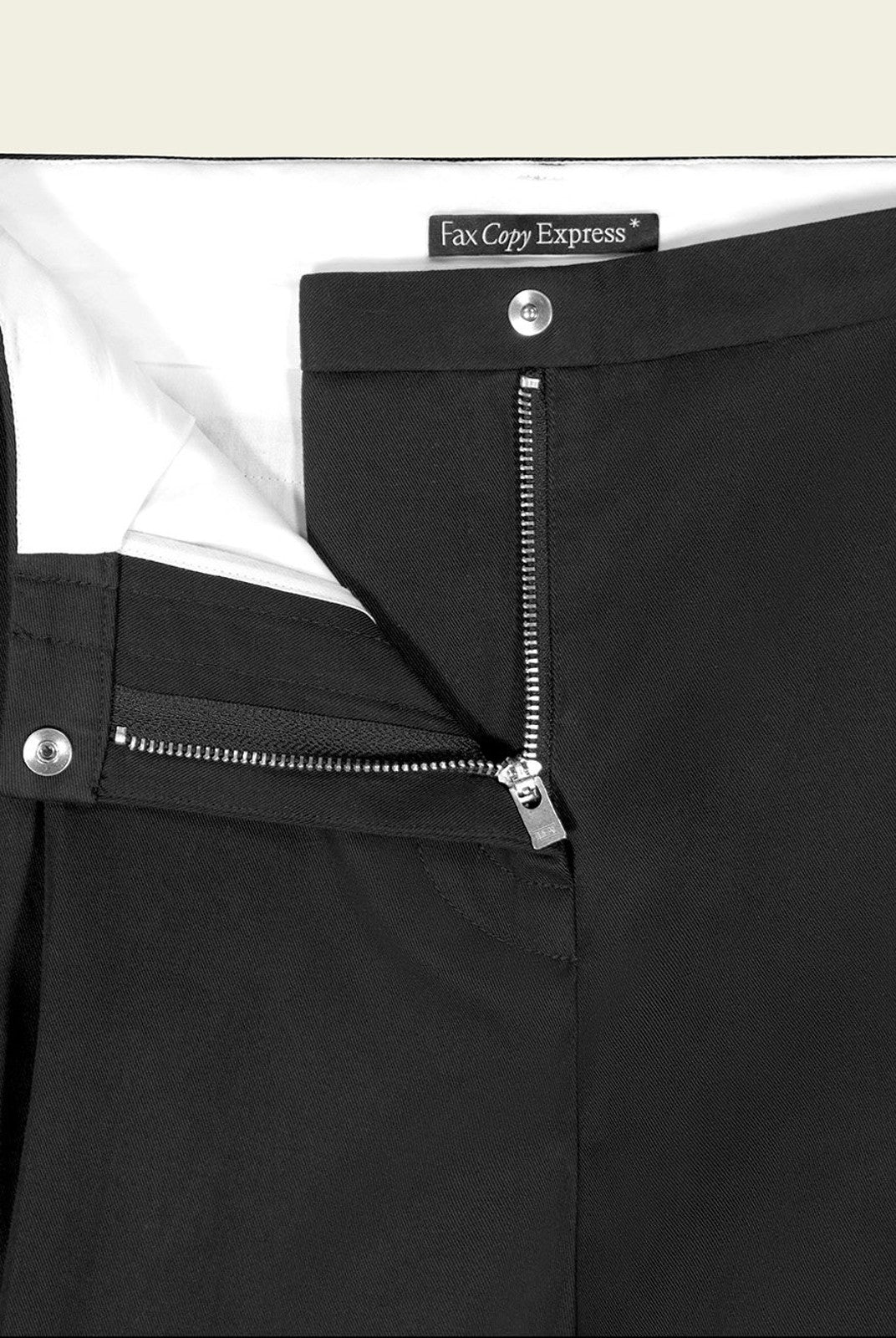 FaxCopyExpress Harmony Cinch Hem Cotton Trousers in Black - Detail