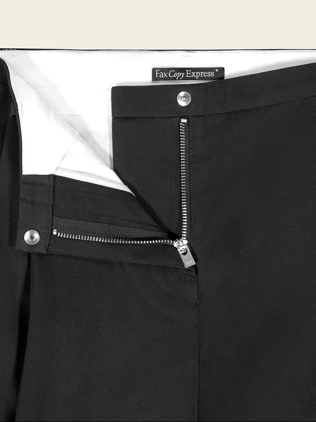 FaxCopyExpress Harmony Cinch Hem Cotton Trousers in Black - Detail
