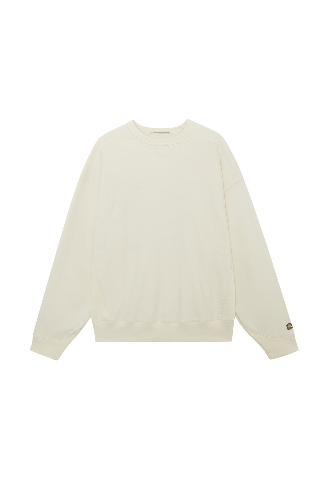 USAGE Reversible Cotton Crewneck Sweatshirt in Cream