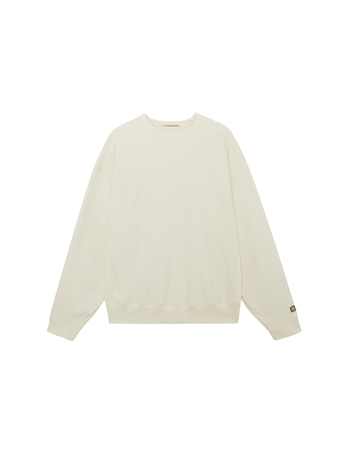USAGE Reversible Cotton Crewneck Sweatshirt in Cream