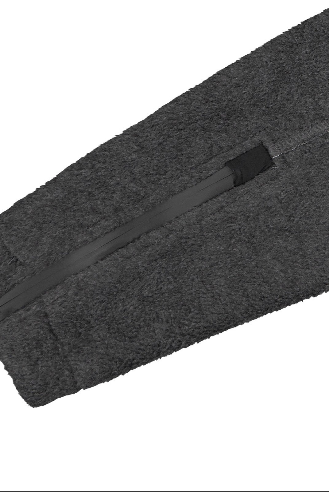 FaxCopyExpress Detachable Pad Cropped Fleece Jacket in Gray - Detail