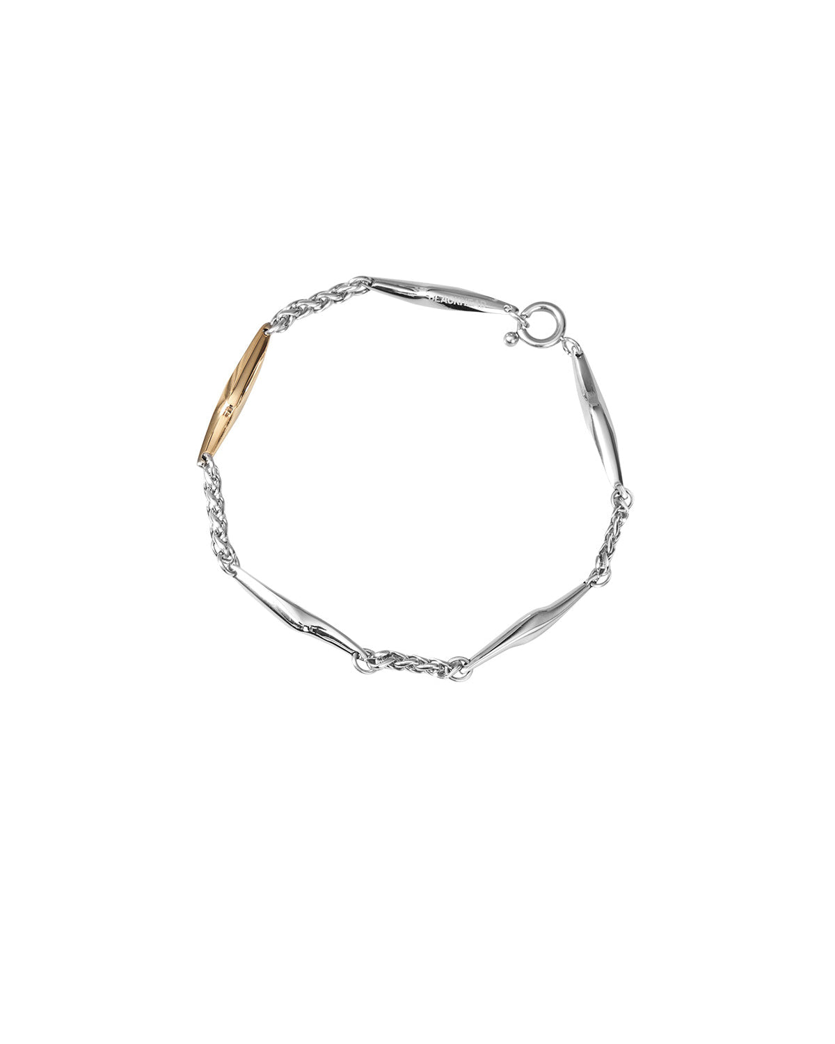 BLACKHEAD Two Tone Spliced Lightning Bracelet in Gold