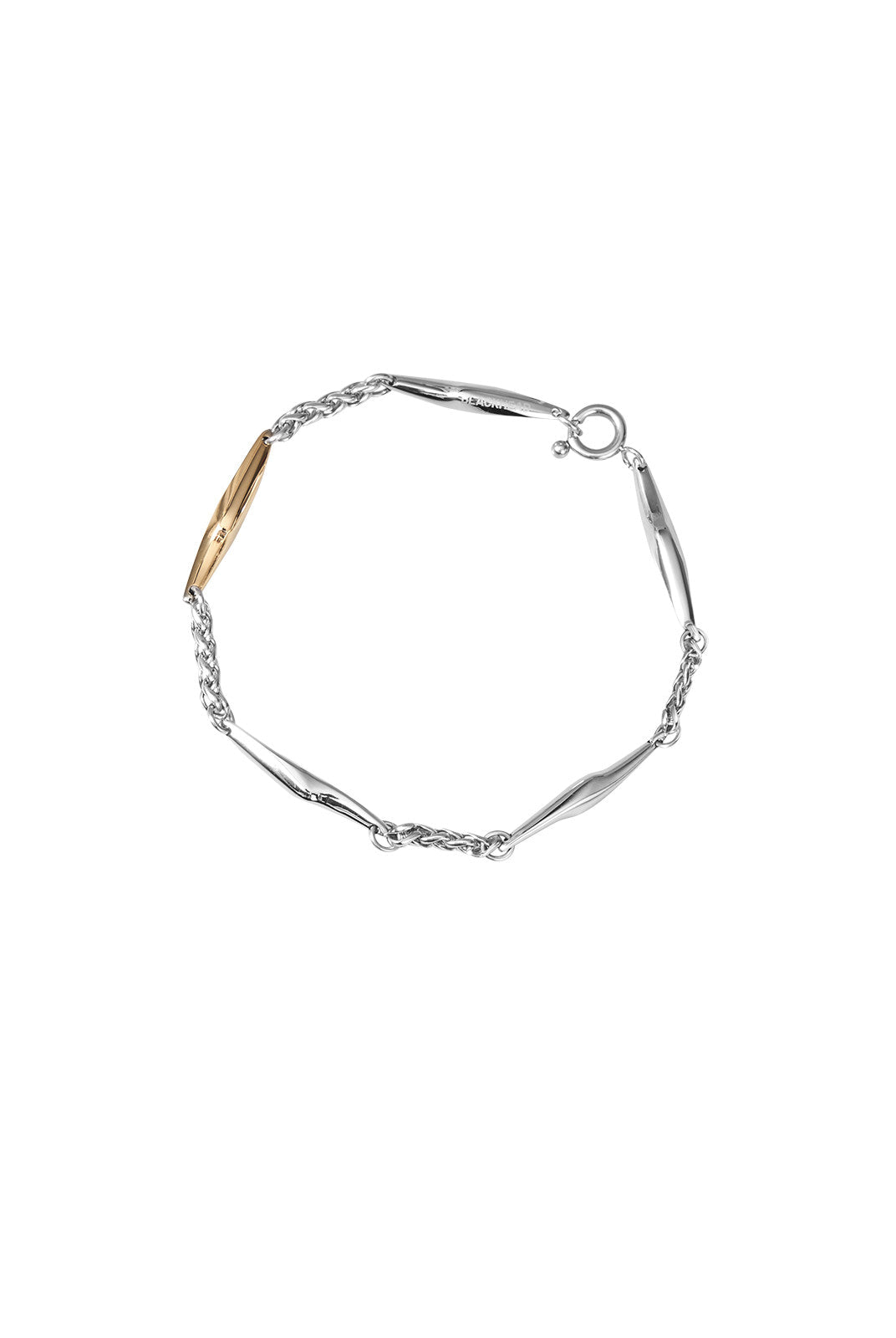 BLACKHEAD Two Tone Spliced Lightning Bracelet in Gold