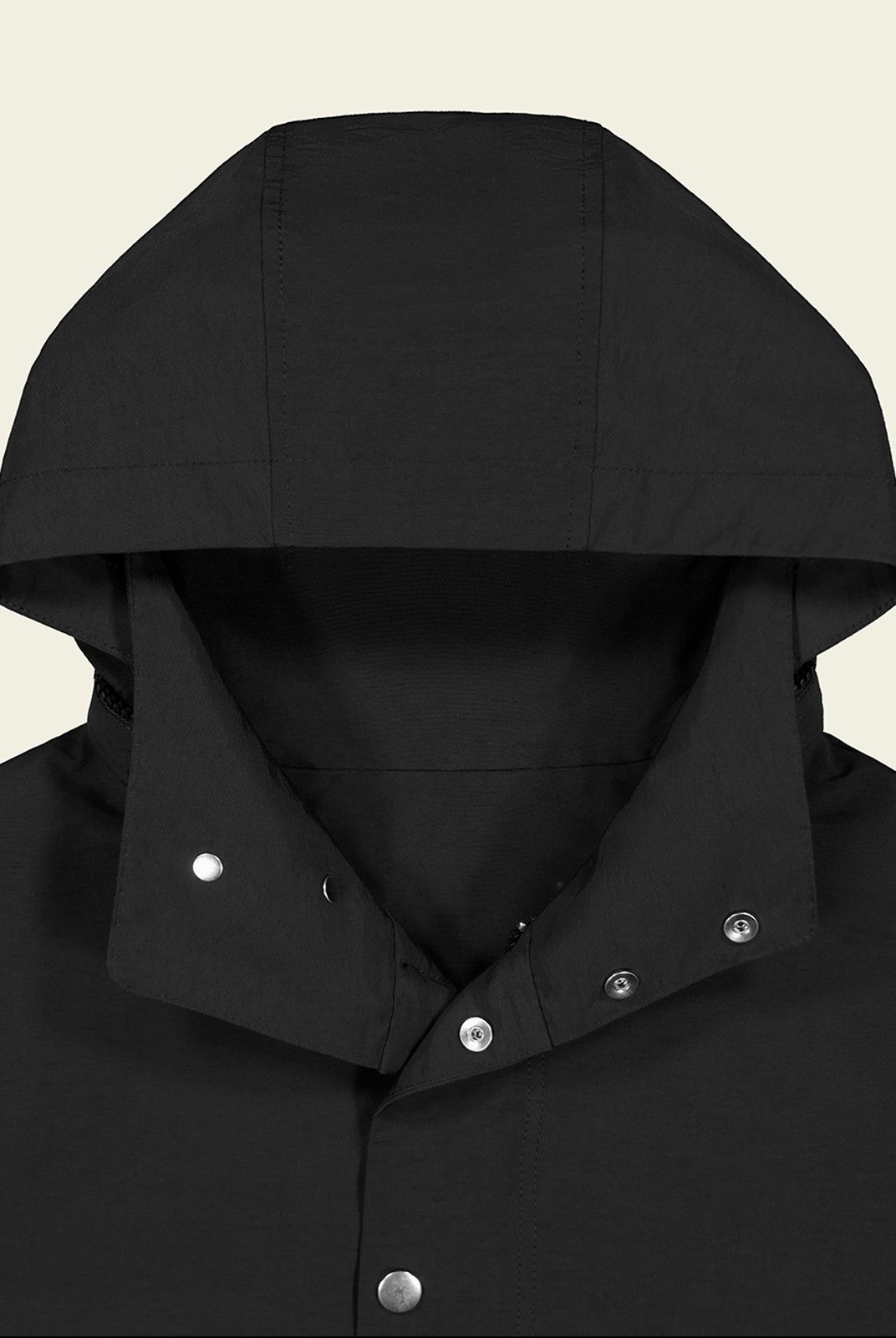 FaxCopyExpress Drawstring Hem Cropped Jacket in Black - Detail