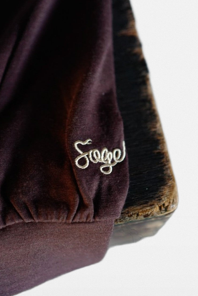 USAGE Merino Wool Blend T Shirt Set in Brown - Detail
