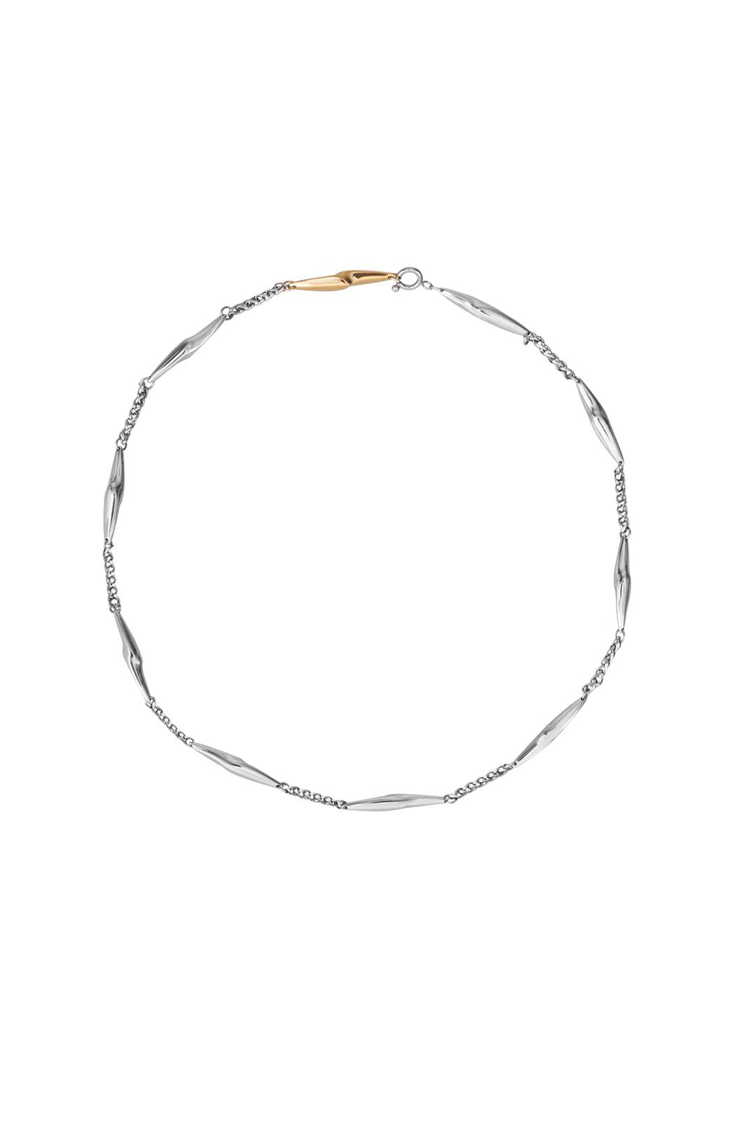 BLACKHEAD Two Tone Lightning Bolt Necklace in Gray