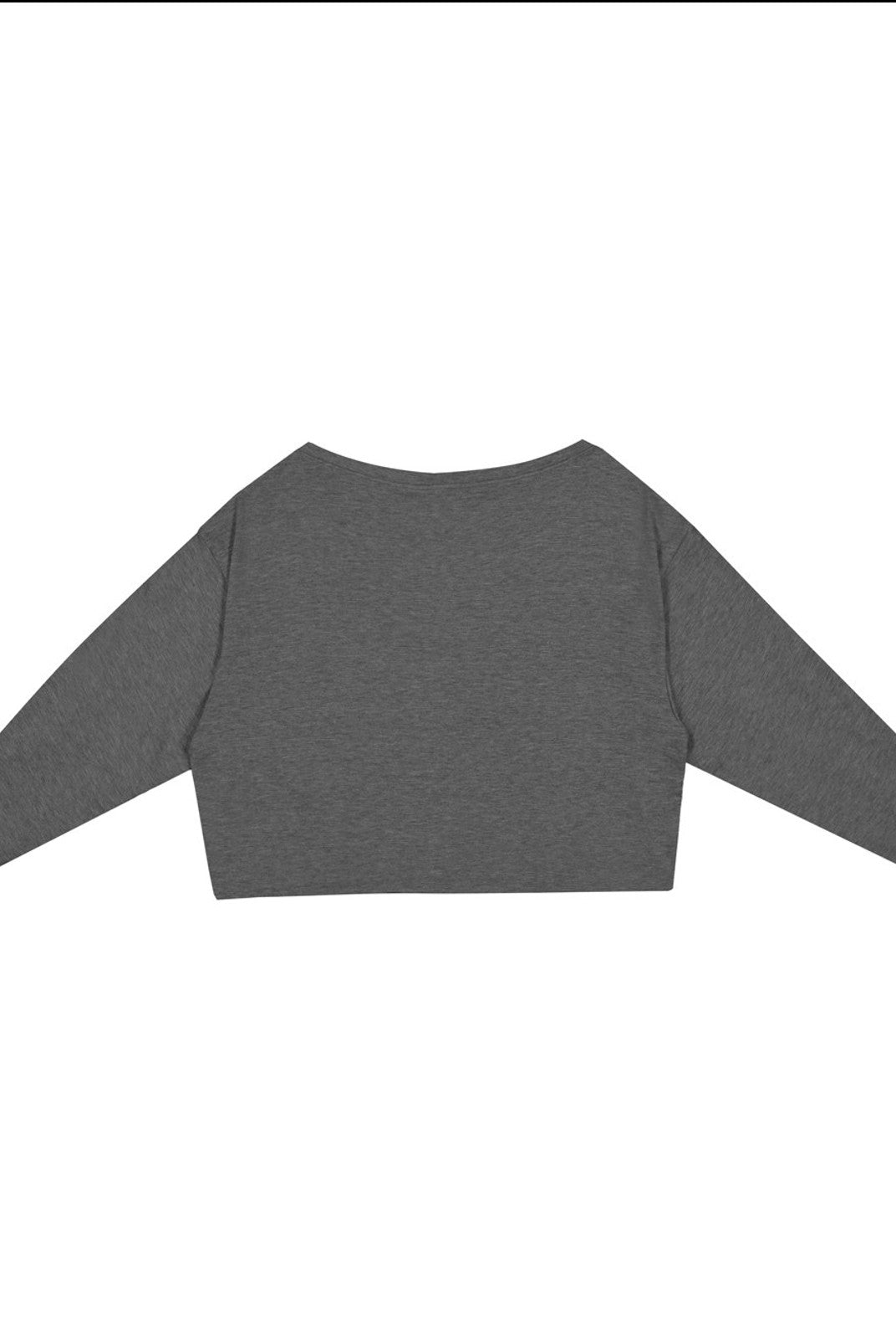 FaxCopyExpress Off Shoulder Overlay Sweatshirt in Gray