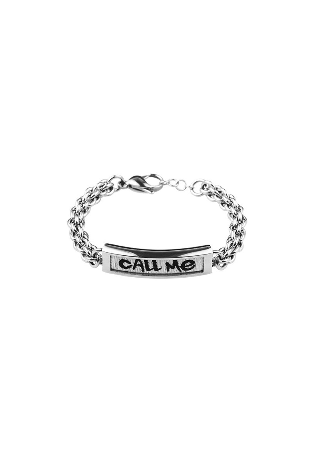 BLACKHEAD Call Me Steel Cuban Chain Bracelet in Silver
