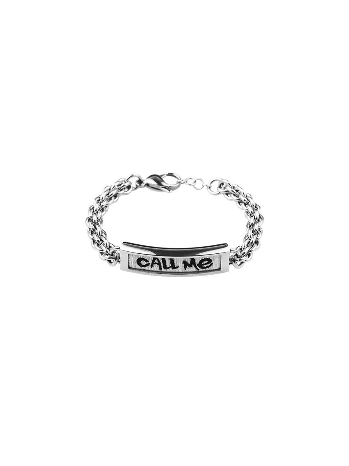 BLACKHEAD Call Me Steel Cuban Chain Bracelet in Silver