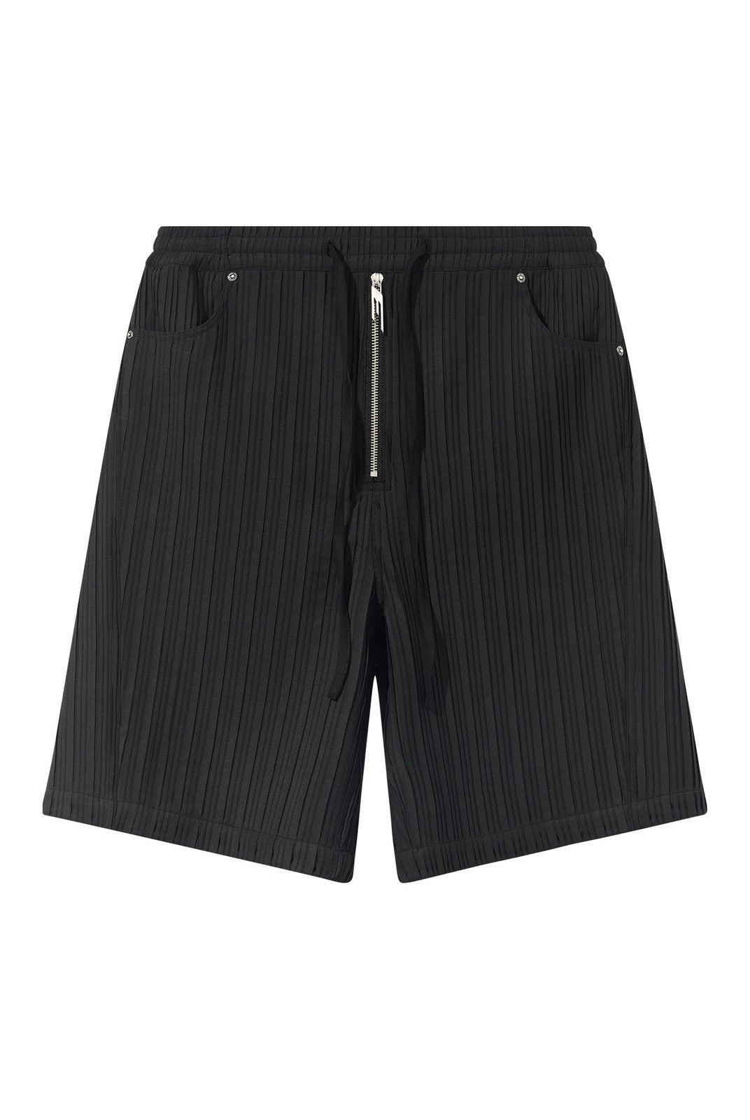 BLINDNOPLAN Textured Rivet Suit Shorts in Black