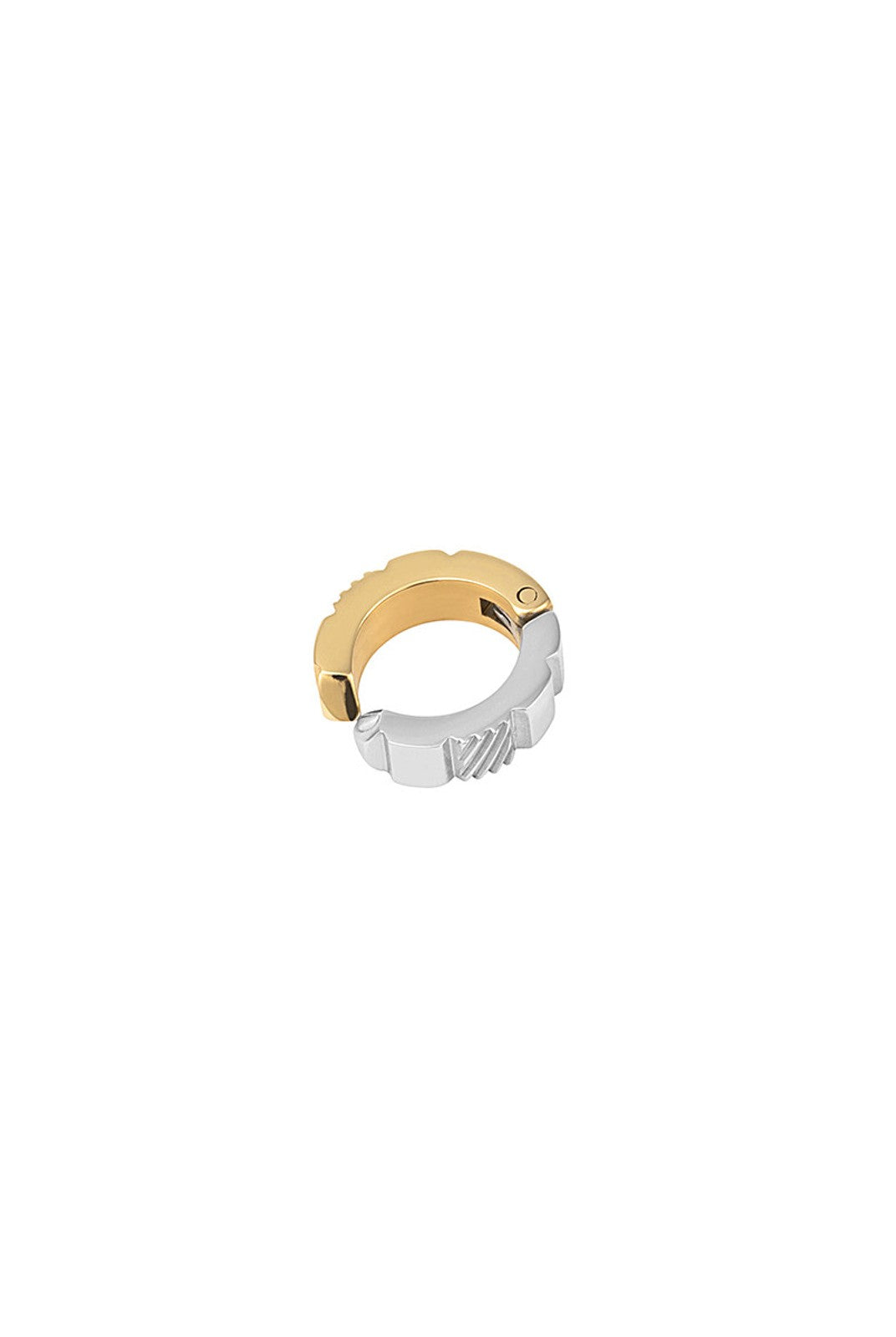 BLACKHEAD Two Tone Chocolate Block Ear Cuff in Yellow