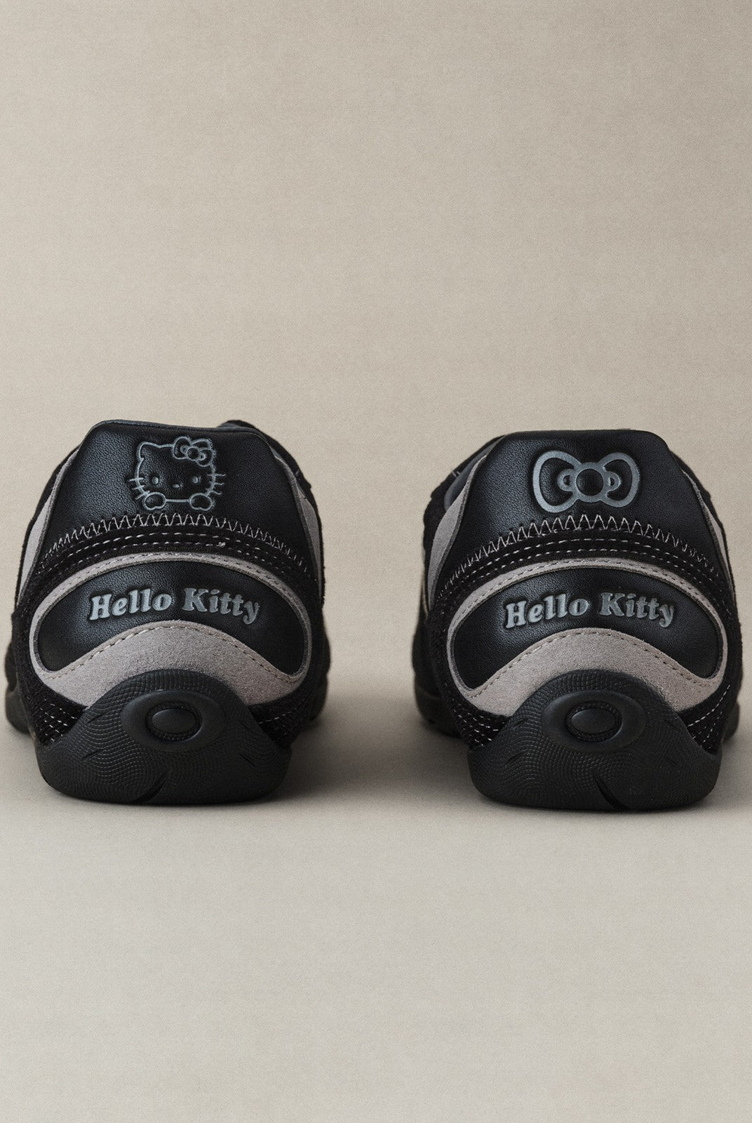OLDORDER Hello Kitty Velvet GAT Sneakers in Black - Detail