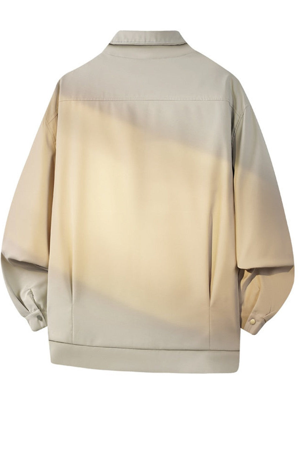MEDM Collared Snap Front Jacket in Beige