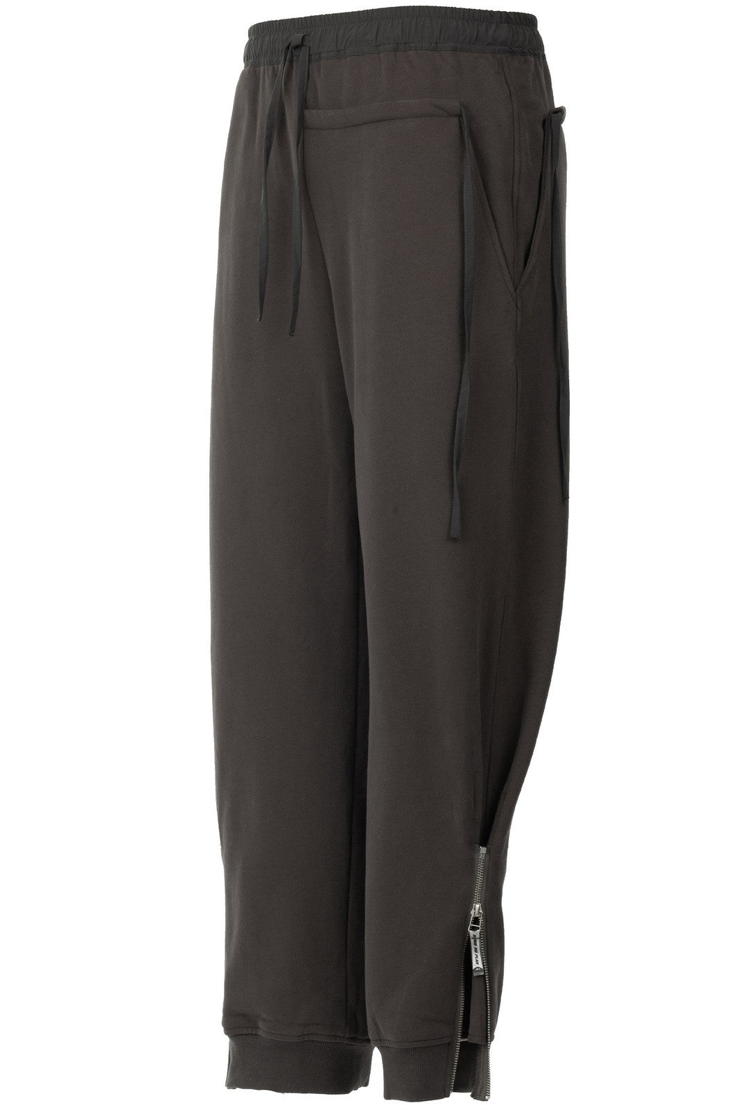 BLINDNOPLAN Adjustable Zip Hem Cotton Sweatpants in Gray
