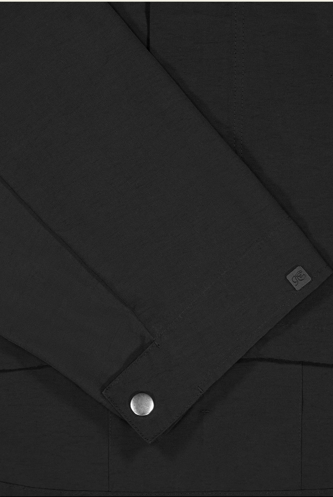 FaxCopyExpress Drawstring Hem Cropped Jacket in Black - Detail