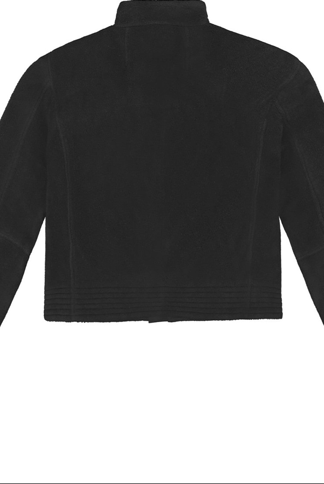 FaxCopyExpress Detachable Pad Cropped Fleece Jacket in Black