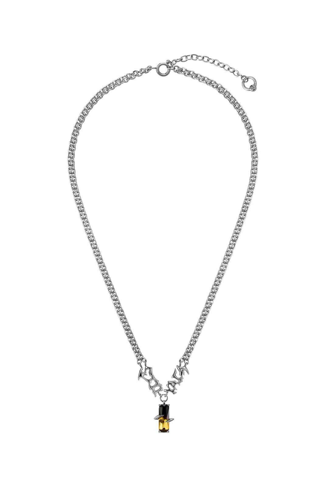 BLACKHEAD Vinyl Wave Gradient Necklace in Silver