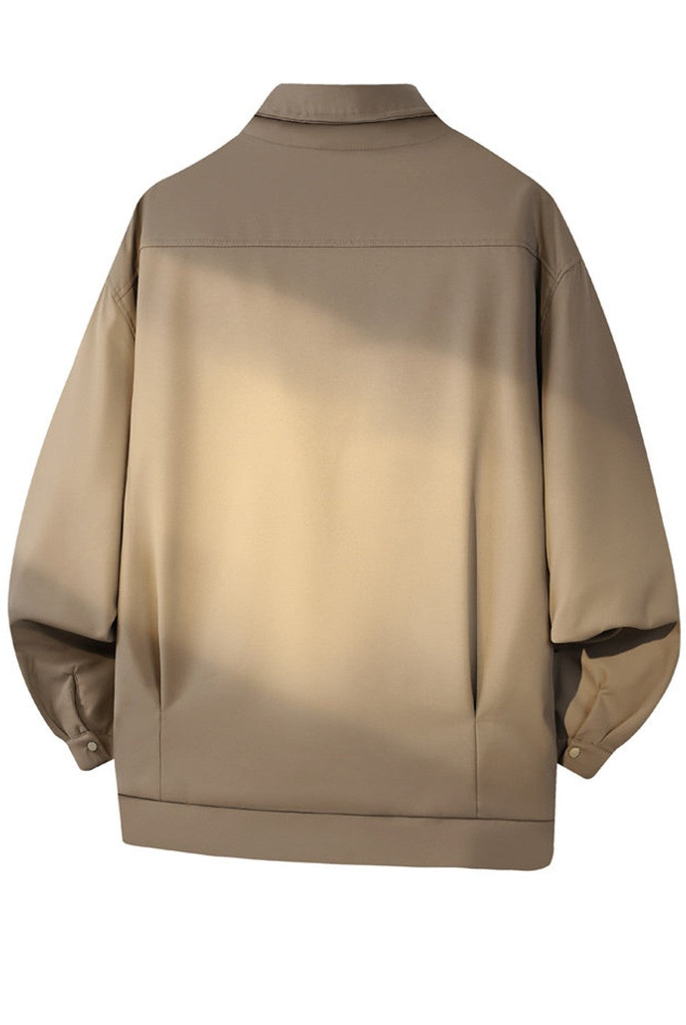 MEDM Collared Snap Front Jacket in Brown