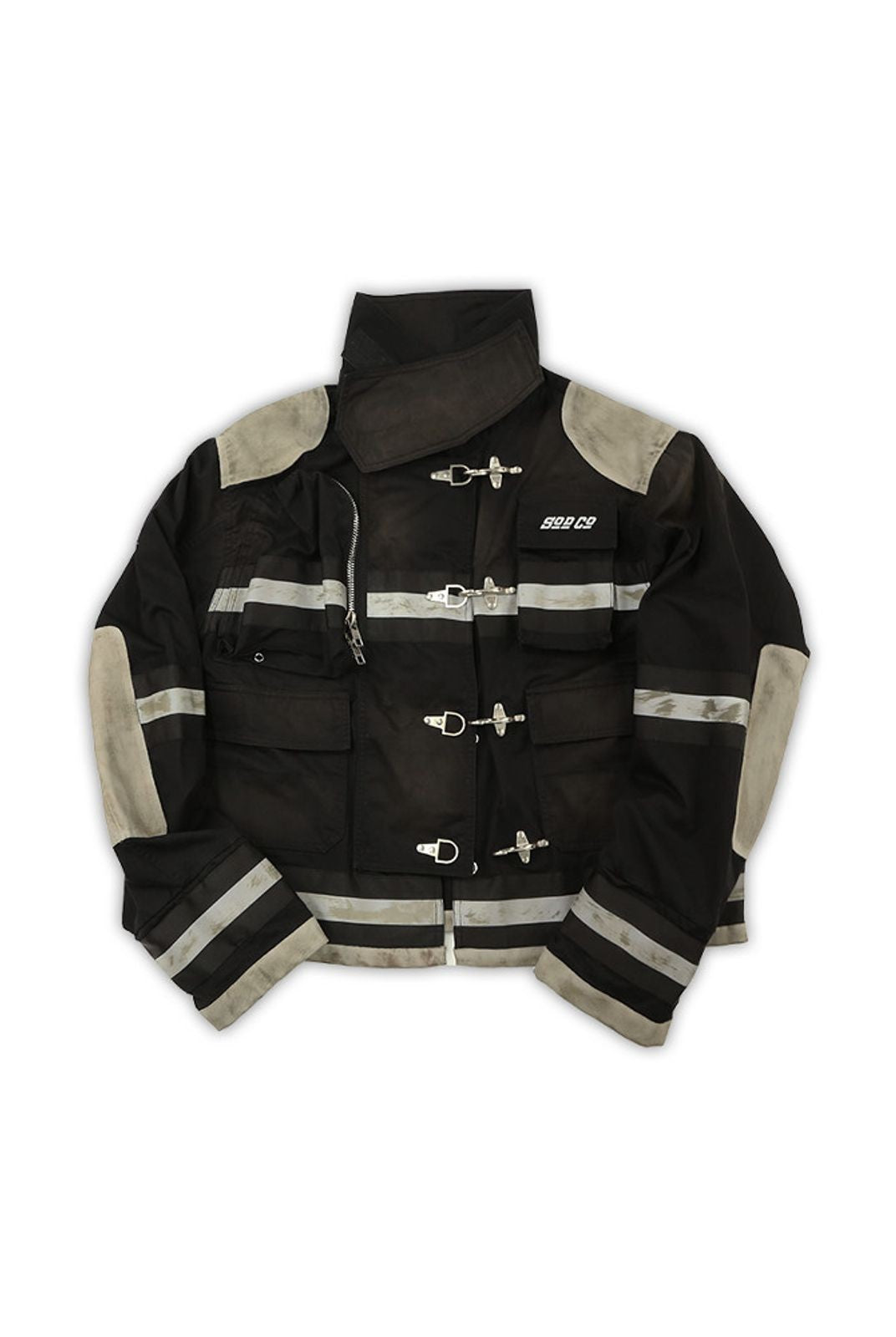 SOD Vintage Washed Firefighter Jacket in Black