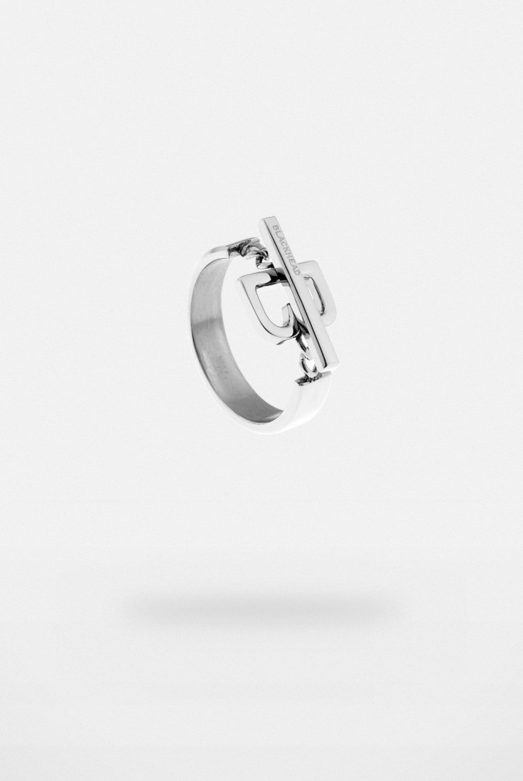 BLACKHEAD Structural Letter B Ring in Gray