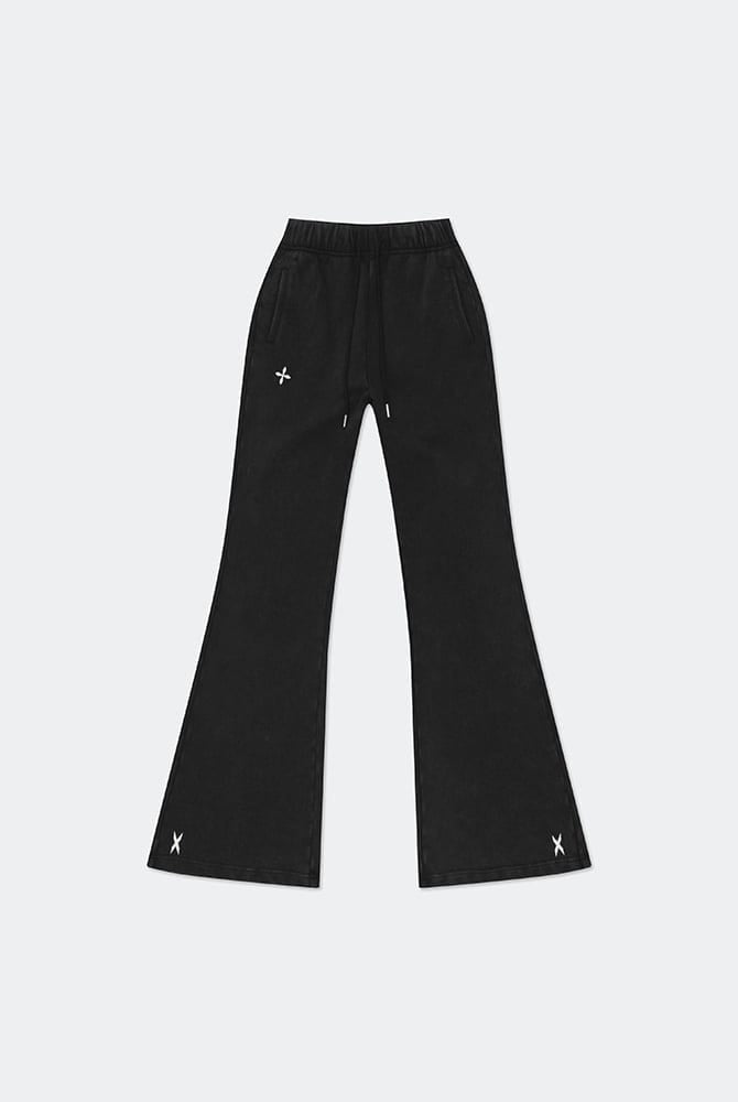 SMFK Cotton Flared Sweatpants in Black