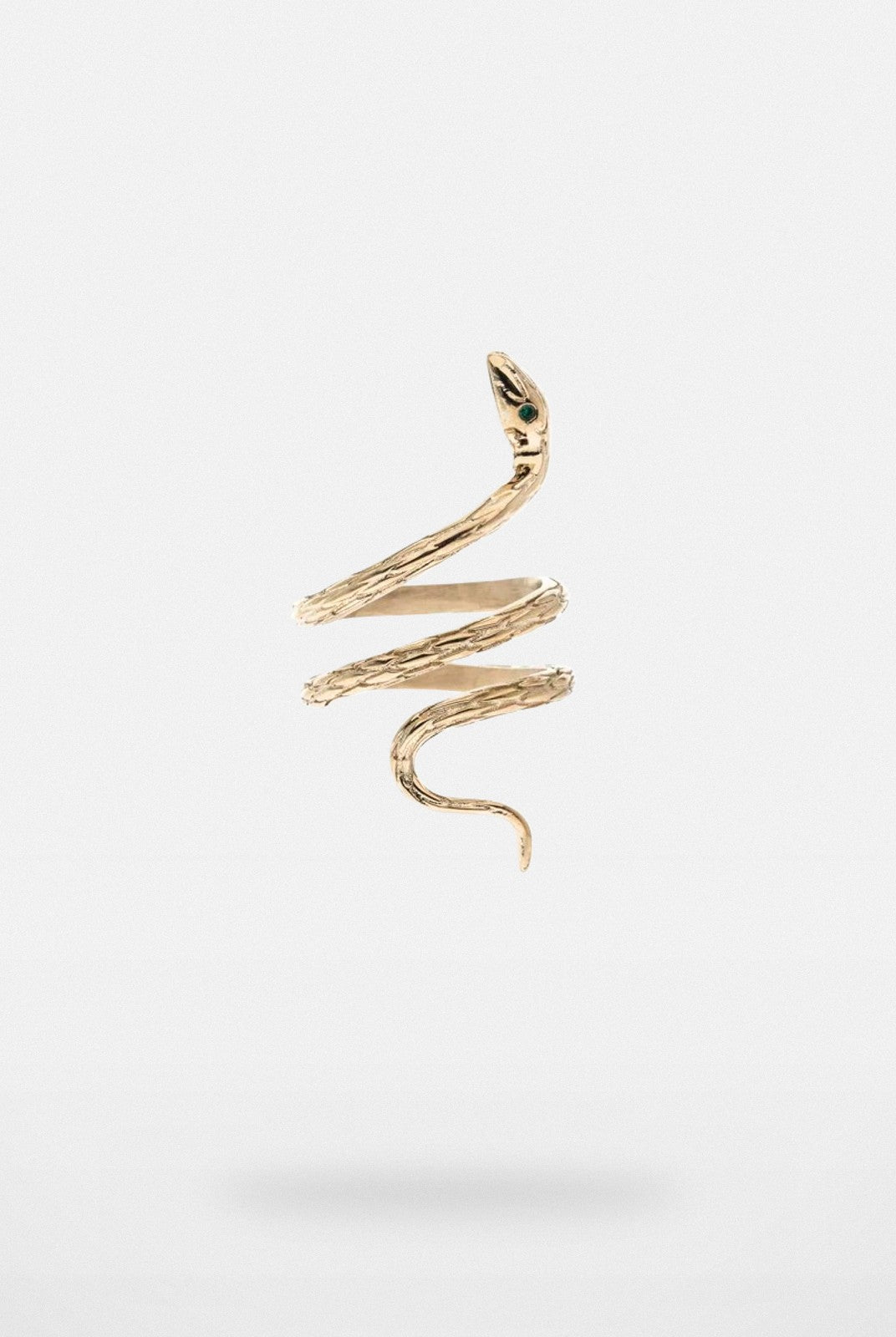 BLACKHEAD Titanium Steel Coiled Snake Ring in Silver