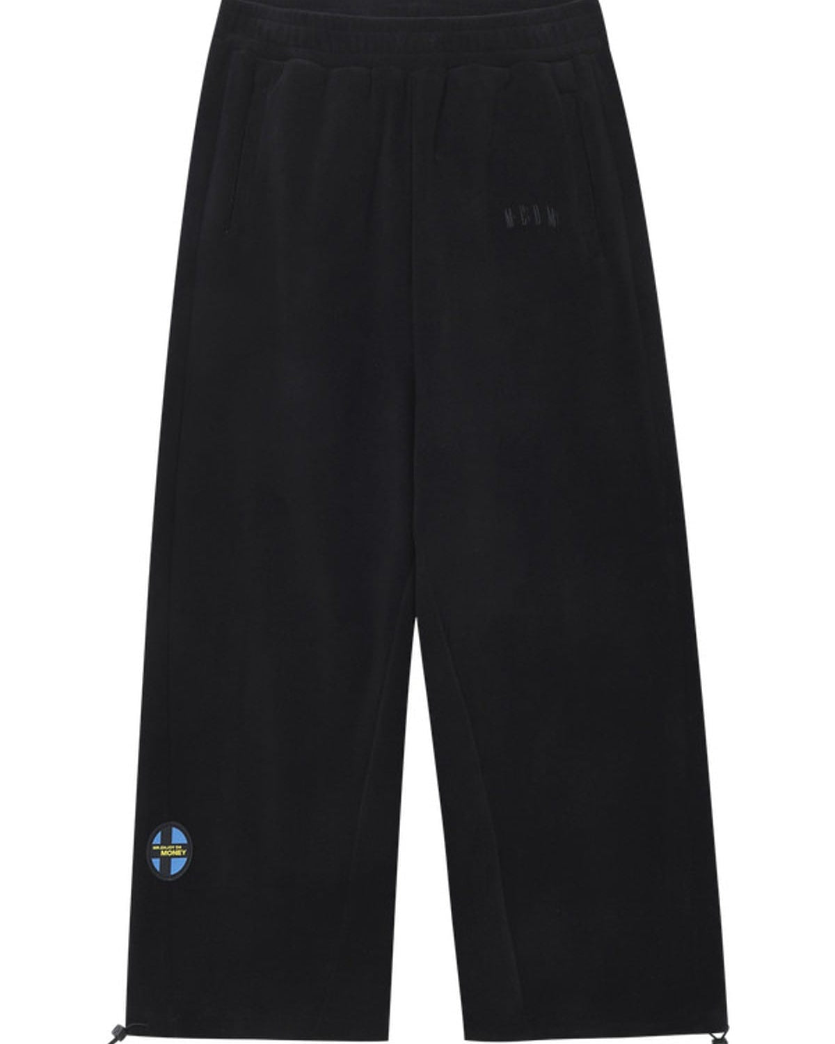 MEDM Lightweight Fleece Drawstring Sweatpants in Black