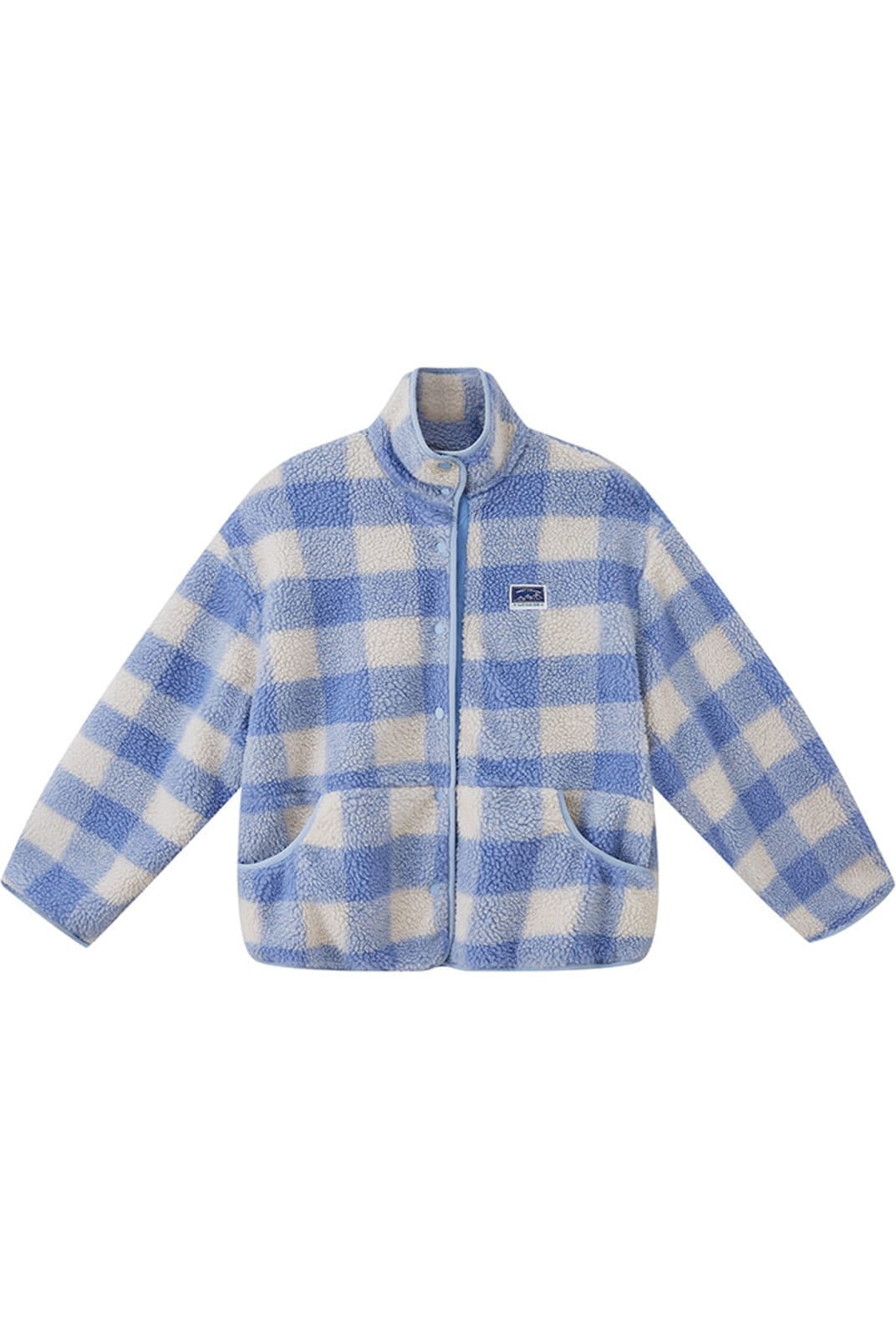 SweetChilling Double Layer Fleece High Collar Jacket in White