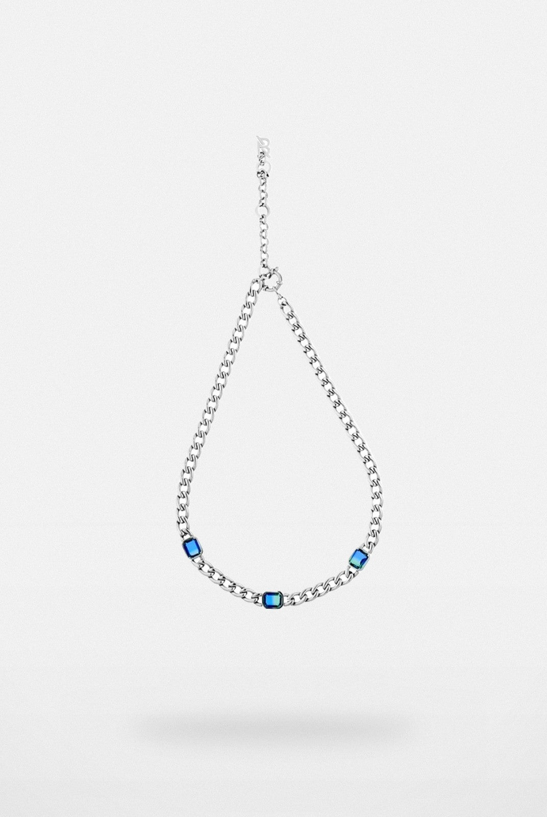 BLACKHEAD Gradient Tourmaline Chain Necklace in Silver