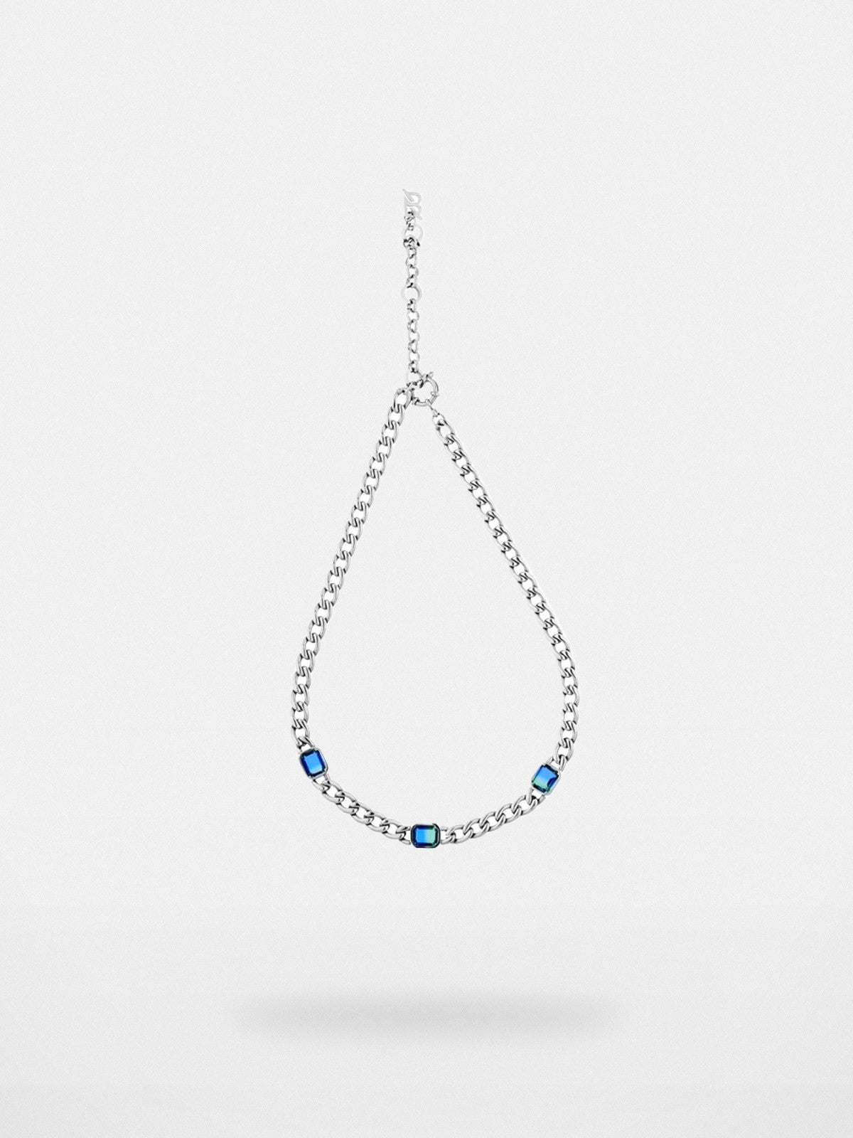 BLACKHEAD Gradient Tourmaline Chain Necklace in Silver