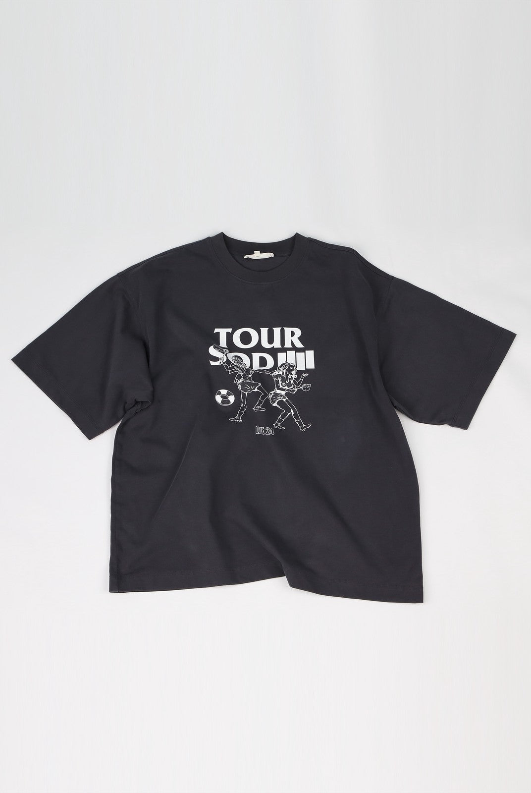 SOD Vintage Wash Tour Graphic T Shirt in Gray