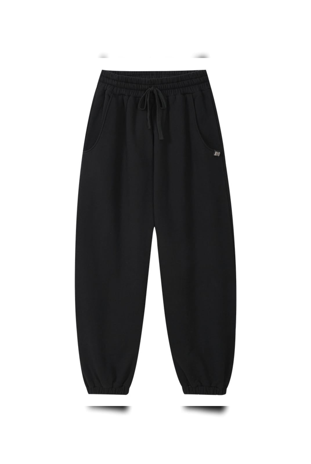MEDM Cotton Drawstring Sweatpants in Black