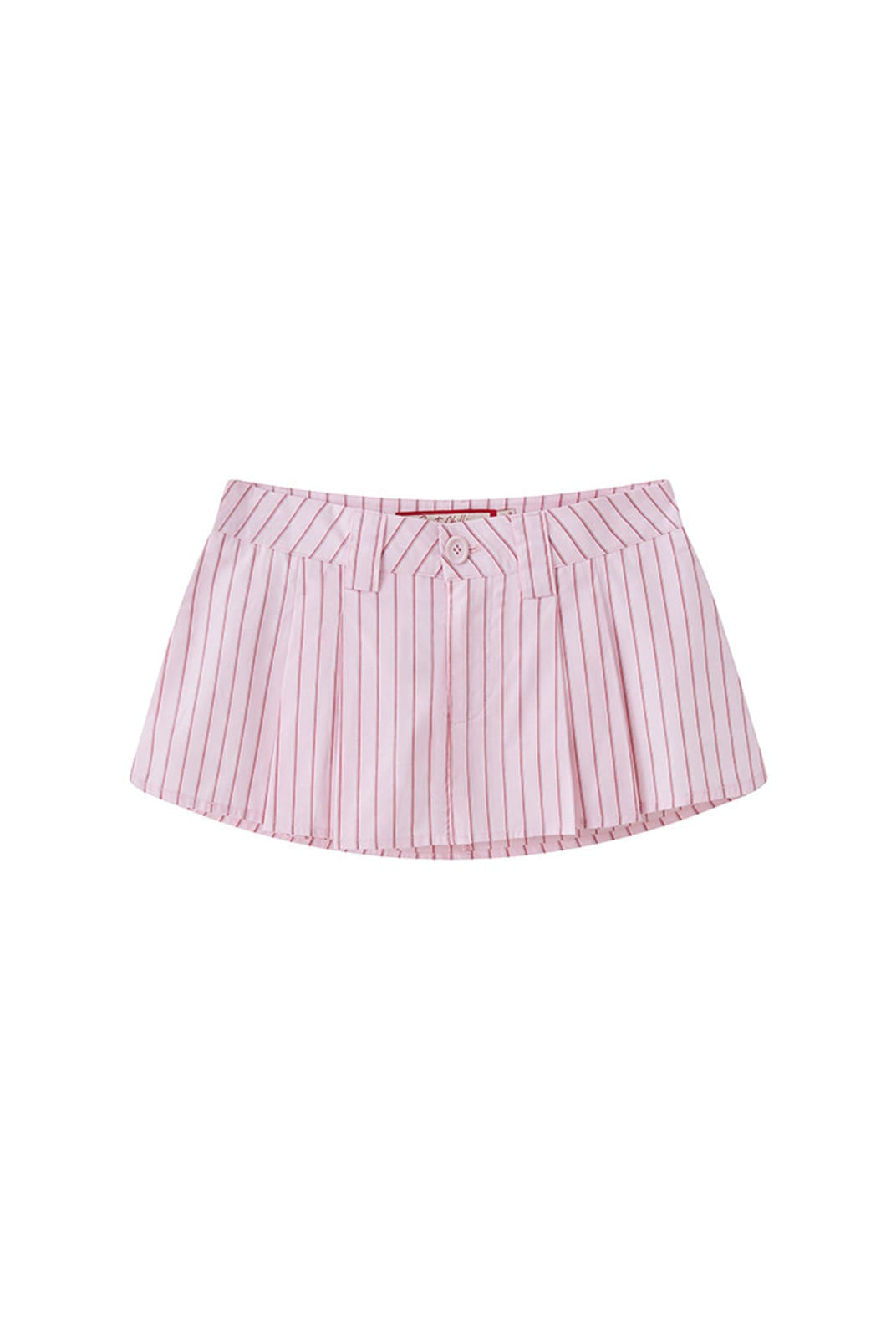 SweetChilling Striped Pleated Mini Skirt in Pink