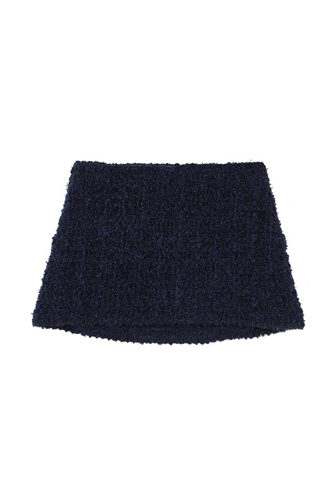 SweetChilling Textured Wool Blend Mini Skirt in Navy Blue