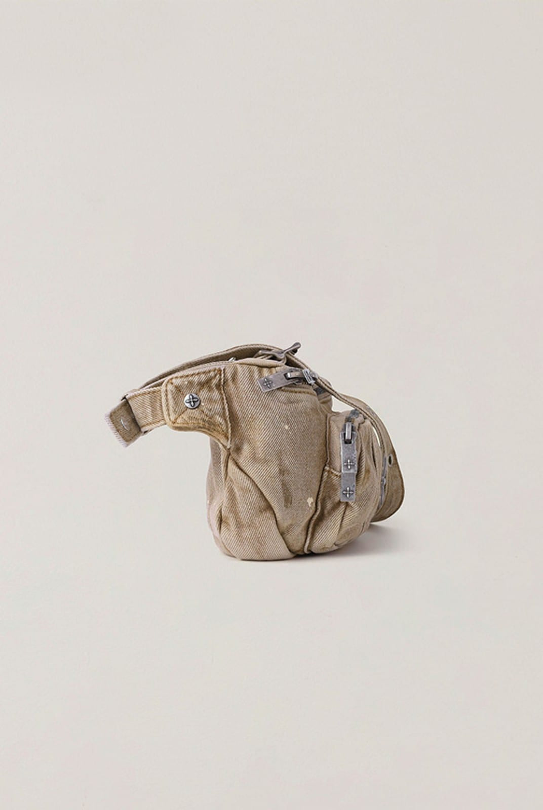 SMFK Distressed Denim Waist Bag in Denim