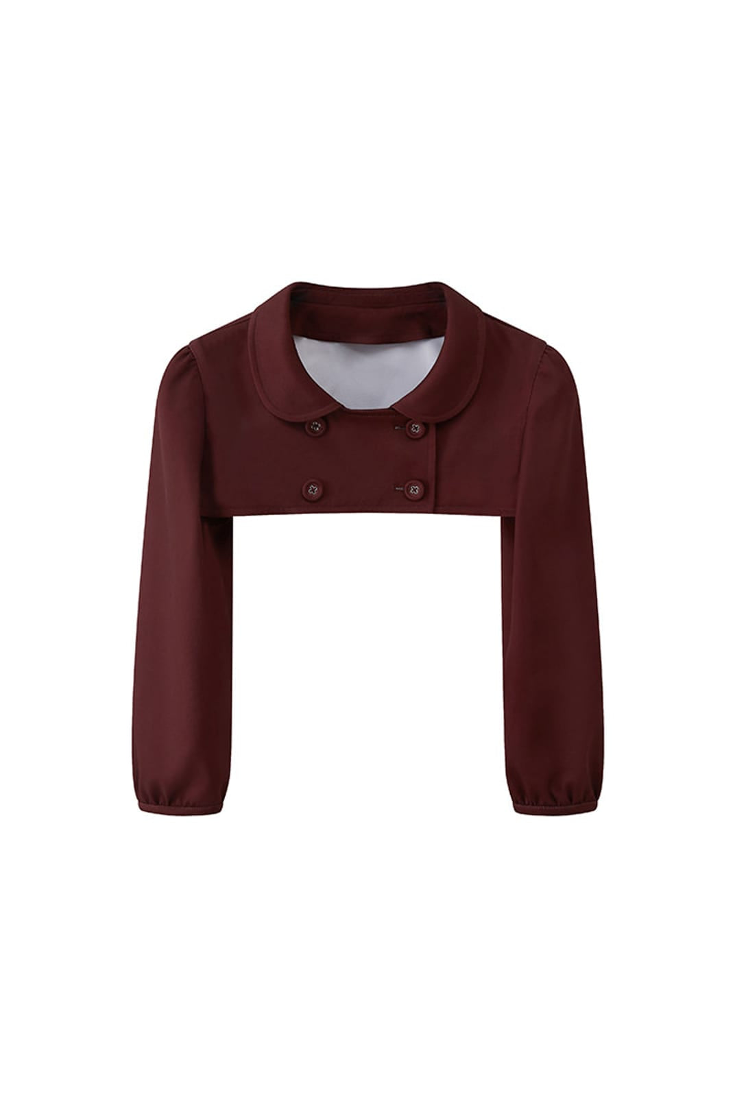 SweetChilling Double Breasted Cropped Cardigan in Brown