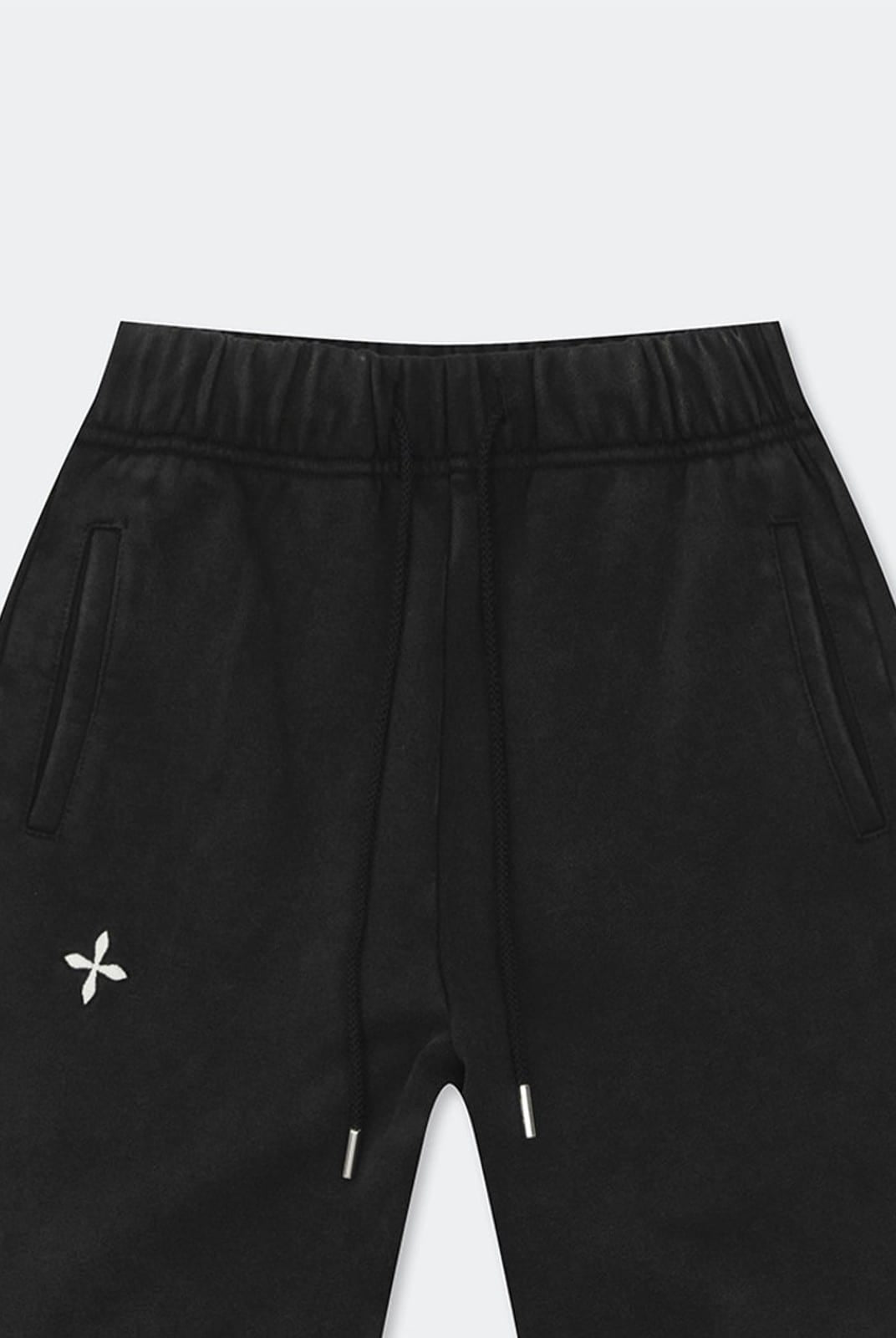 SMFK Cotton Flared Sweatpants in Black - Detail