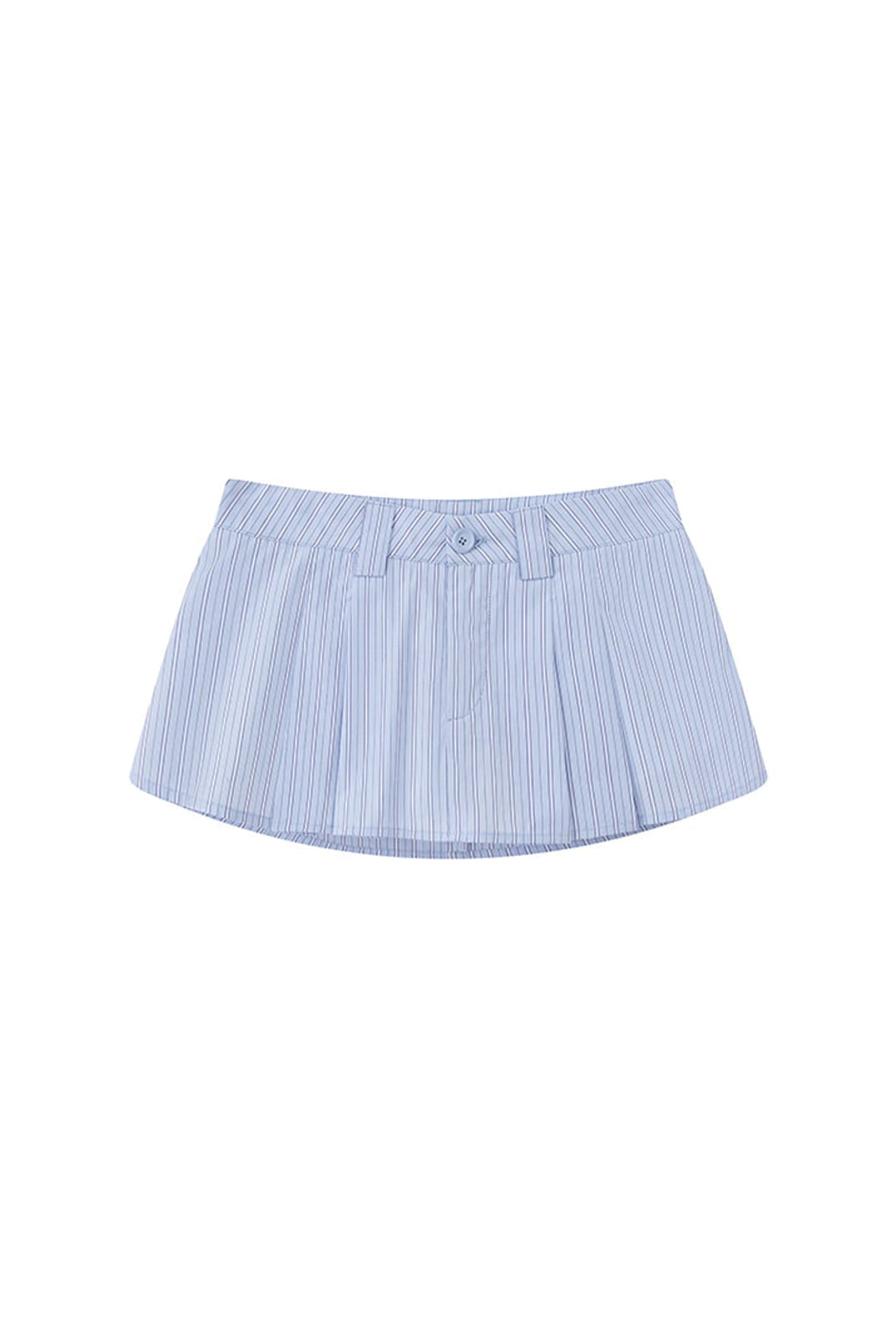 SweetChilling Striped Pleated Mini Skirt in Blue