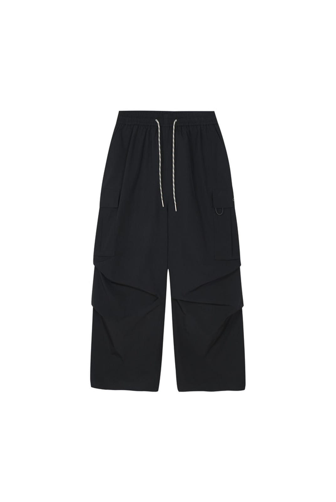 MEDM Multi Pocket Parachute Cargo Pants in Black