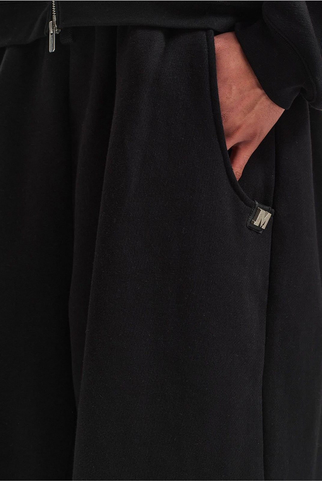 MEDM Cotton Drawstring Sweatpants in Black - On Model