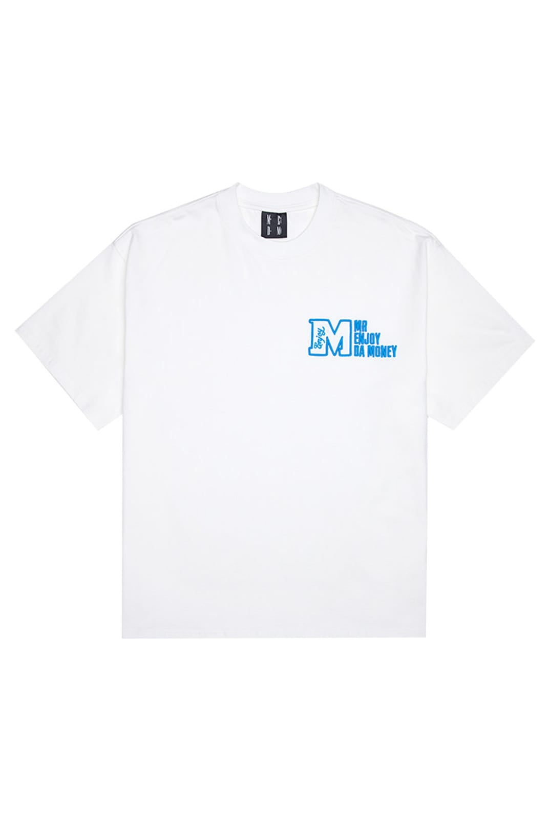 MEDM Half Sleeve Cotton Logo T Shirt in White