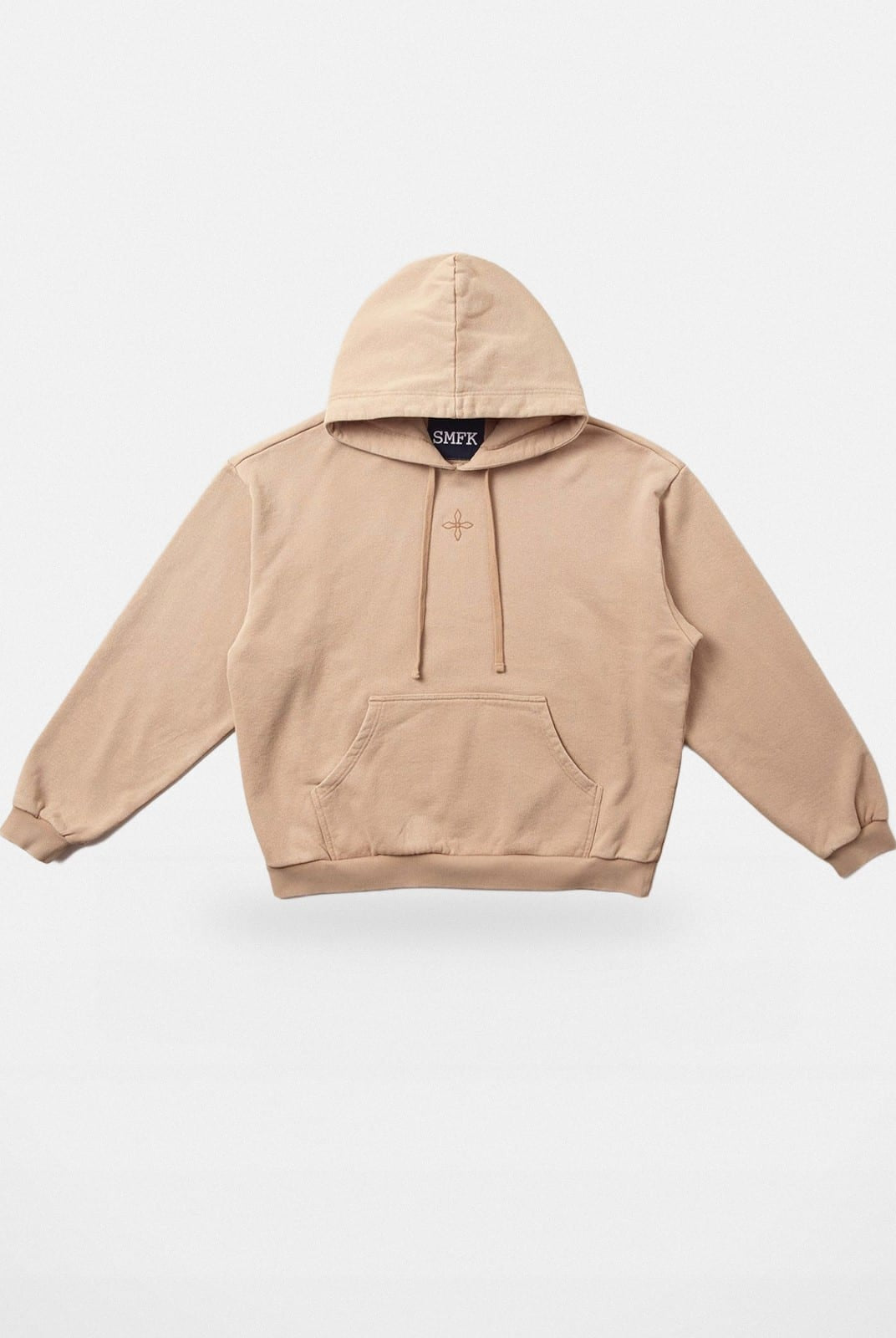 SMFK Vintage Camouflage Cotton Hoodie in Beige