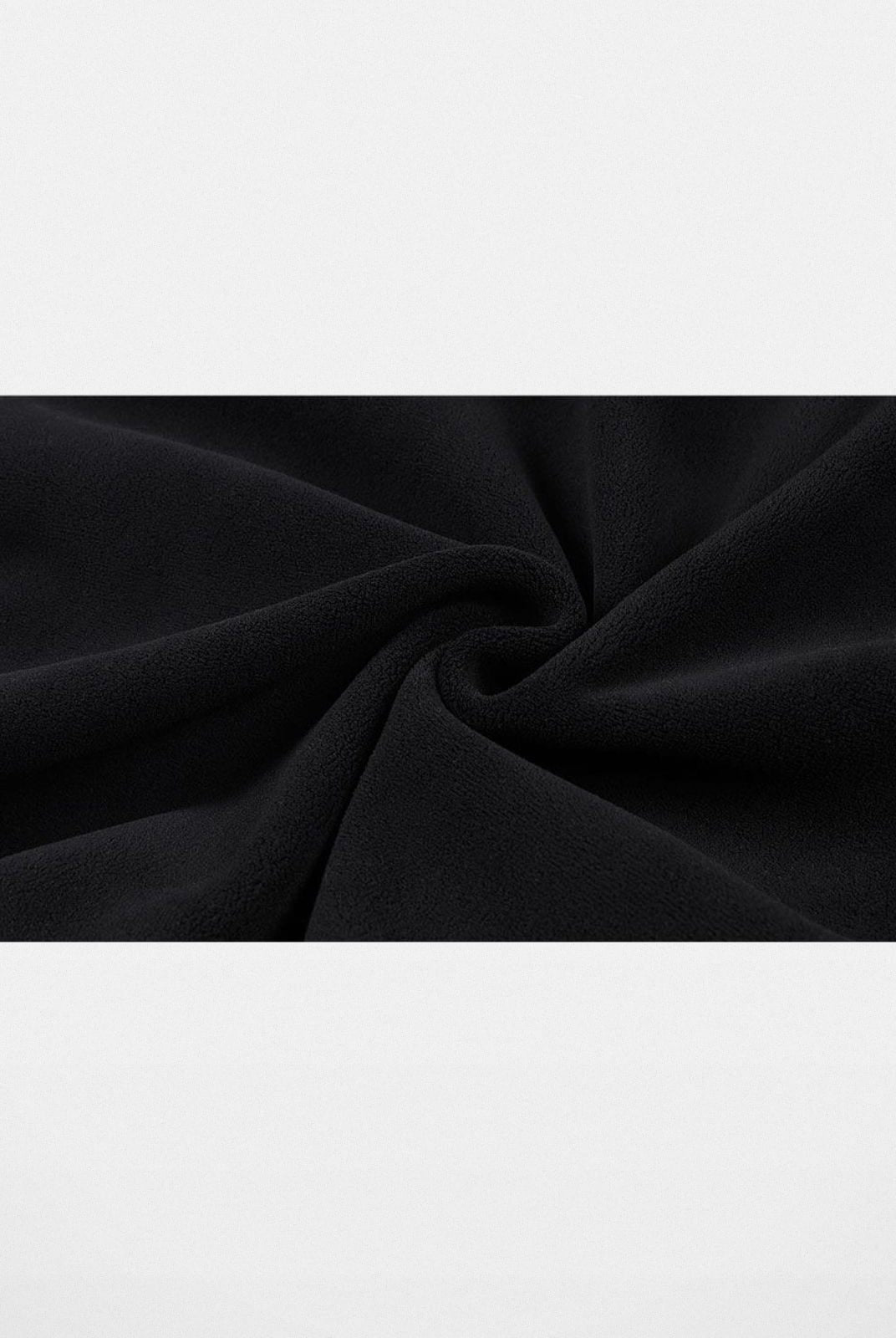 MEDM Lightweight Fleece Drawstring Sweatpants in Black - Detail