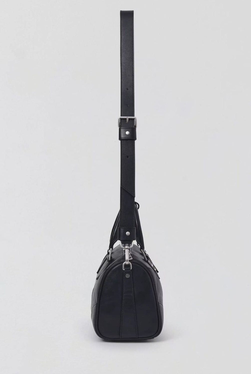SMFK Medium Leather Cross Motif Handbag in Black