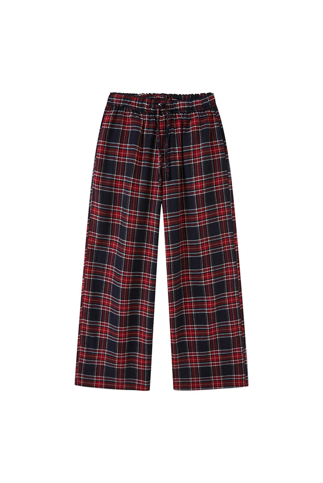 SweetChilling Plaid Cotton Lounge Pants in Red