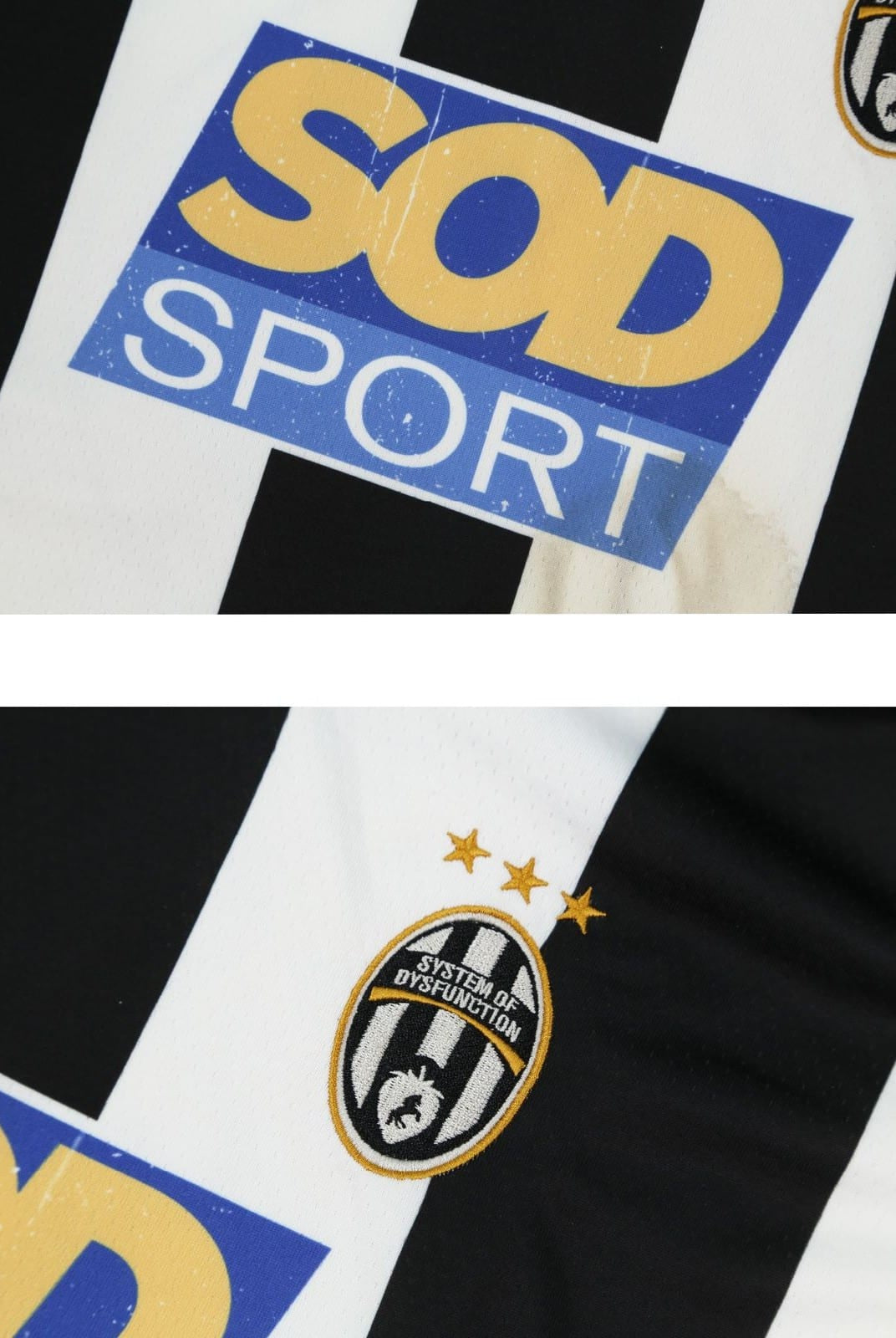 Sod Distressed Sadeventus Jersey in Black - Detail