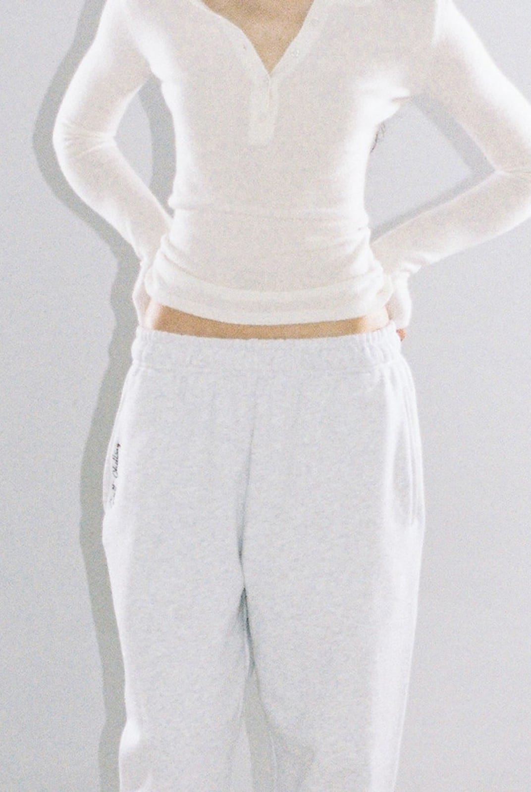 SweetChilling Wool Waist Cinching Sweater in White - On Female Model