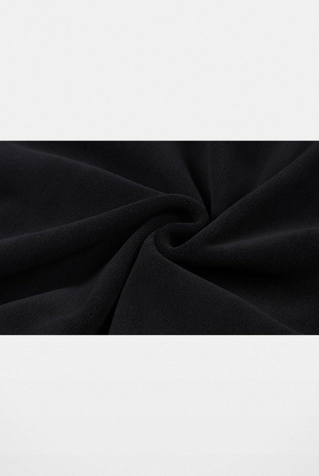 MEDM Polar Fleece Zip Hoodie Jogger Set in Black - Detail