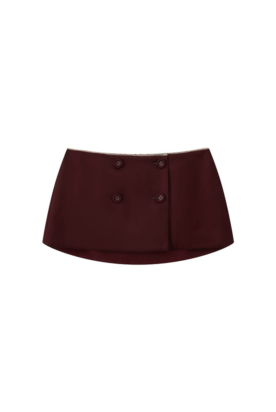 SweetChilling Double Breasted Polka Dot Mini Skirt in Brown
