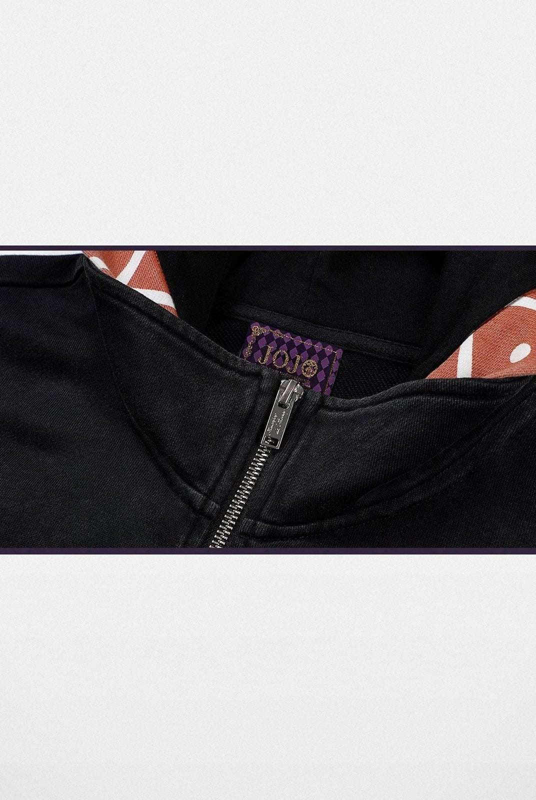 MEDM Guido Mista Graphic Zip Up Hoodie in Black - Detail